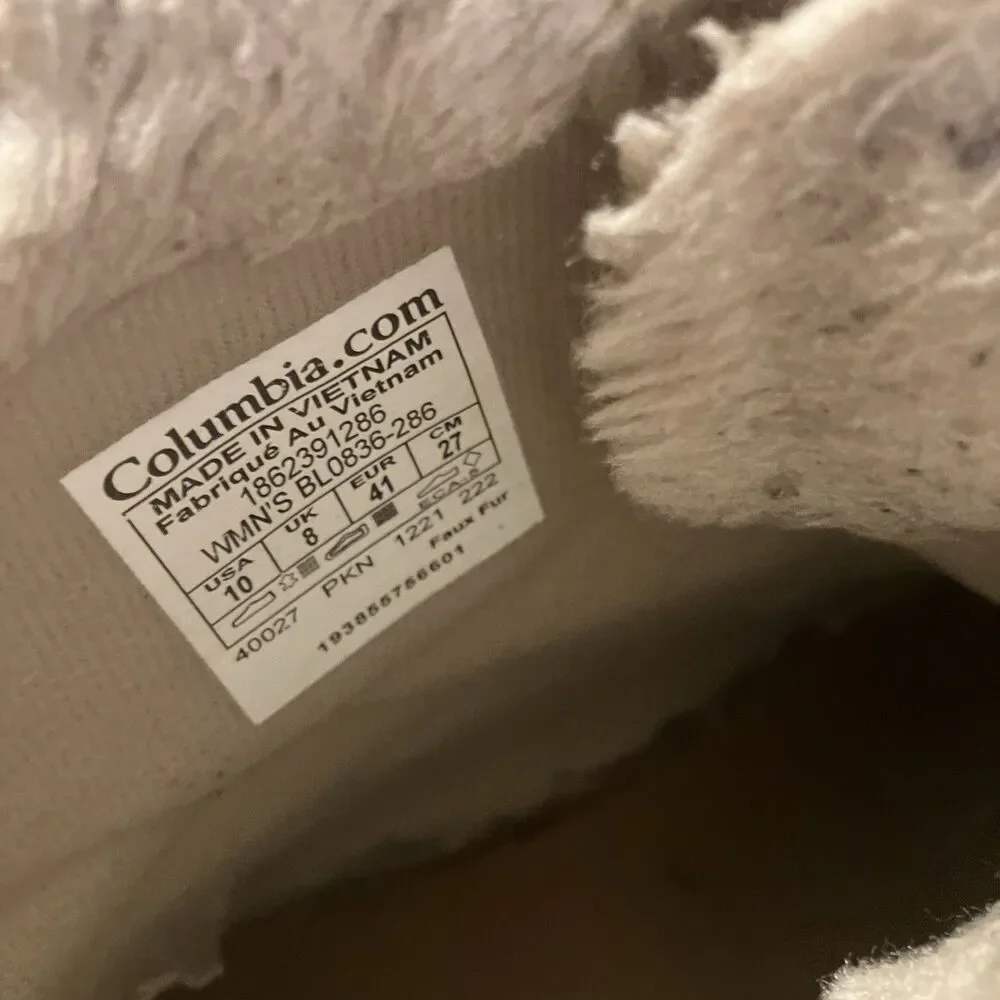 Columbia Womens Brown Faux Fur Collar Lined Waterproof Ankle Boots Size 10 M - Picture 6 of 8